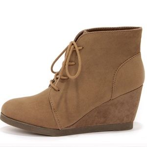 Madden Girl Shoes - Madden Girl Faux Suede Lace Up Wedge Bootie Madden Girl Shoes - Madden Girl Faux Suede Lace Up Wedge Bootie